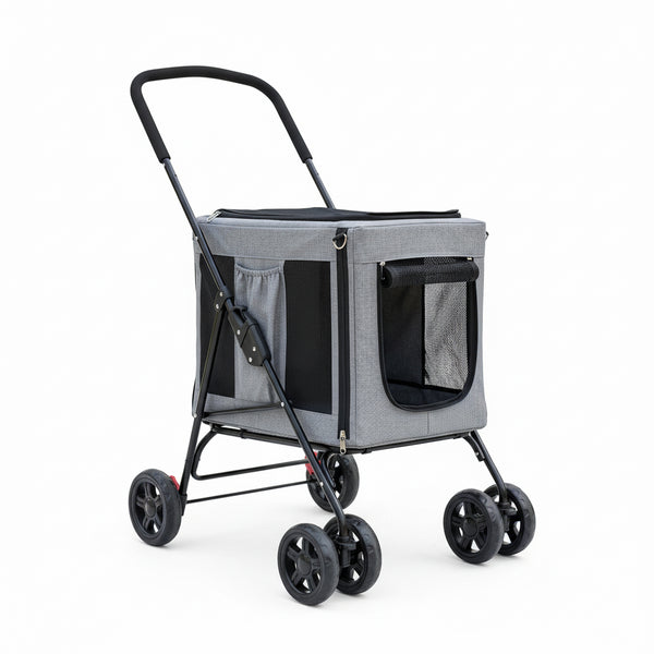 Foldable 3-in-1 Pet Stroller with Detachable Carrier for Senior Pets (Up to 50 lbs / 23 kg)