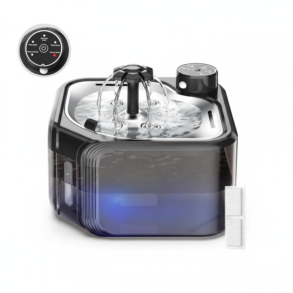 Battery-Operated Wireless Pet Water Fountain with Motion Sensor (2.8 L / 95 oz)