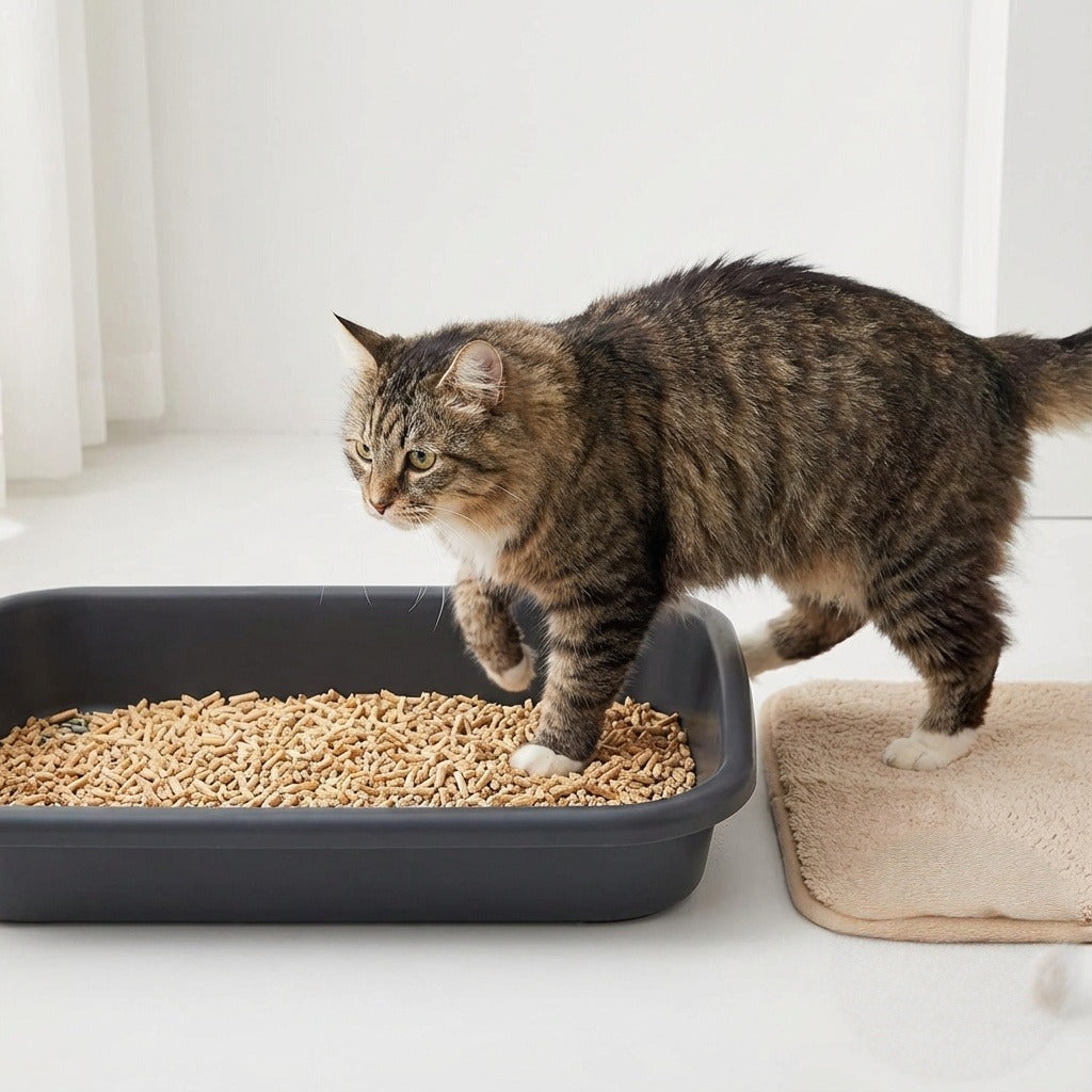 Large Low-Entry Open Litter Box for Senior Cats (23.23 × 16.54 × 4.33 in / 59 × 42 × 11 cm, 3-Pack)