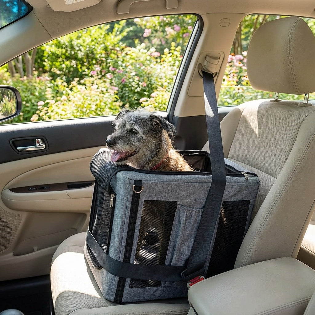 Foldable 3-in-1 Pet Stroller with Detachable Carrier for Senior Pets (Up to 50 lbs / 23 kg)